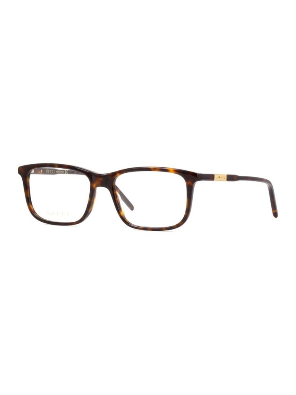 New Authentic Gucci Women's Shiny Dark Havana Square Acetate Glasses
